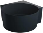 Omnires Cada pe colt asimetrica Omnires Ovo M+ compozit negru lava mat 120x120 cm (OVO120WNBLV)