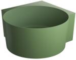 Omnires Cada pe colt asimetrica Omnires Ovo M+ compozit verde olive mat 120x120 cm (OVO120WNOL)