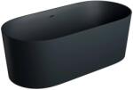 Omnires Cada freestanding Omnires Ovo M+ compozit negru lava mat 160x75 cm (OVO160WWZPBLV)