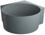 Omnires Cada pe colt asimetrica Omnires Ovo M+ compozit gri mat cenusa 120x120 cm (OVO120WNAG)
