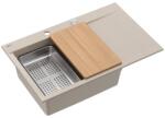 Quadron Statie de lucru incastrata Quadron Josh 111 finisaj bej perlat - inox 78x50 cm (HCQJ7850U2_BS_P2O) Chiuveta