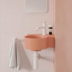 Omnires Lavoar suspendat Omnires Ovo M+ compozit coral mat 33x34 cm dreapta (OVO335UWPCO) - neakaisa