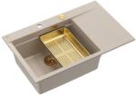 Quadron Statie de lucru incastrata Quadron Josh 111 finisaj bej perlat - auriu 78x50 cm (HCQJ7850U2_PVDG1_P2O) Chiuveta