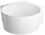 Omnires Cada pe colt asimetrica Omnires Ovo M+ compozit alb lucios 120x120 cm (OVO120WNBP) - neakaisa