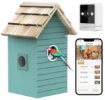  RAINBEAN okos madárház kamerával, 4MP kamera felbontás, beépített mikrofon, éjjellátó, beépített Wi-Fi, alkalmazáson keresztüli vezérlés, IP66 védelem, vízálló, élő közvetítés, automatikus fe