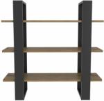  Hanah Home Suno fali polc - Fekete, Oud tölgy