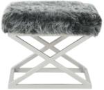  Atelier Del Sofa Puff Ezüstszürke Capraz Plüss - Ezüst, Szürke