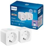 Philips Smart Philips - 2 db-os okos SCHUKO konnektor 2300W Wi-Fi 8721103164001 (P7692)