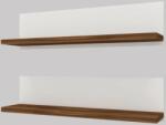  Fehér Fali Polc Szett - 2 db, 60x15x13 cm, Melamin Forgácslap (854KLN4403)