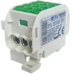 OMU System TB62516PE 25/16mm2 1 pólus zöld ónozott fővezetéki leágazókapocs főv: 2x2.5-25mm2 leág: 4x2.5-16mm2 (TB62516PE)