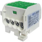 OMU System TB83525PE 35/25mm2 1 pólus ónozott fővezetéki leágazókapocs zöld fő: 2x4-35mm2 leág: 6x2.5-25mm2 (TB83525PE)