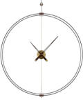 King Home Doble Ring 90 Minimál Acél Falióra Fa Mutatókkal (KHM-MSE1501100485)