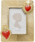 Kare Design Flaming Heart Due Arany Képkeret Piros Szívekkel 10x15 cm (KHM-57691)