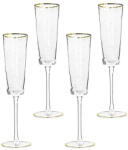 Kare Design Hommage Pezsgőspohár Szett Kézzel Készített Üveg Arany Szegéllyel 165ml (KHM-60906-SET)
