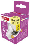 EMOS ZQ8E17 LED izzó Classic MR16 ezüst/ GU10 / 3 W (32 W) / 345 lm / Meleg fehér (1525730232)