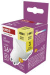 EMOS ZQ8EL2 LED izzó Classic MR16 fehér/ GU10 / 1, 3 W (16 W) / 150 lm / Meleg fehér (1525730237)