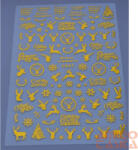  Körömdíszítő - Karácsonyi Matrica - F597 - Színes (83051)