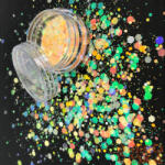 Essaco Körömdíszítő - Flakes - Rainbow - Orange (83023)