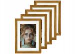 Manufaktura Ram 5 db-os 15x21 cm-es képkeret szett, 10x15 cm-es paszpartuval, egzotikus fa Ola (TheFramesFamily_Ola_15x21_passe_partout_10x15)