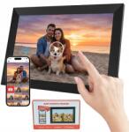 Frameo 10.1 hüvelykes Ips 64GB digitális keret zene- és videómegjelenítéssel, fekete (64GB cyfrowa ramka na zdjęcia)