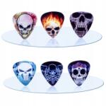 MuziK Gitárkockák 6db-os Koponya skull gitár toll szett színes minták (M650Z2A)