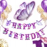 del-sol Szülinapi Dekoráció Szett Pillangók Pillangók Lufik Banner Happy Birthday