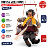 Fashion Papusa Vrajitoare cu Sunet, Lumini si Miscare pe Leagan - Model A, 30 cm (FF74079-A)