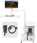  Birou mobil electric StableDesk x INGREM Floating Table, Blat plutitor pivotant, Reglabil pe inaltime, Brat monitor Max. 7 kg, Suport PC, Priza USB, R (SD-278-R-AL)