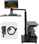  Birou mobil electric StableDesk x INGREM Floating Table, Blat plutitor pivotant, Reglabil pe inaltime, Brat monitor Max. 7 kg, Suport PC, Priza USB, R (SD-278-R-NE)
