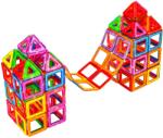 Flippy Set 40 Piese Magnetice de Constructie, Flippy, Piese Mici, Magnetic Blocks, Forme Geometrice, 3 Ani, ABS, Magnet, 20.5 x 14.5 x 12 cm, Multicolor (127378) Jucarii de constructii magnetice
