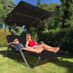 Avenberg Șezlong de relaxare pentru 2 persoane Craftfield PALACE - Negru