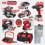 Raider Pro Set scule cu acumulator Raider Pro R20, 4 unelte, 2 baterii si accesorii (030331)