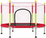 Sersimo Trambulina pentru copii cu plasa de protectie 140 cm, 150 kg, rosie (KX3936)