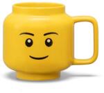 LEGO® Cana mare LEGO din ceramica 530 ml, model cap de baiat galben (41460800)