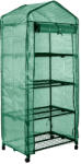 NEO TOOLS Sera mini cu roti 69x49x160 cm, folie PE si 4 rafturi metalice (15-903)