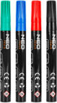 NEO TOOLS Set markere pentru constructii permanente NEO TOOLS, 4 culori, varf 4, 4 mm (13-851)