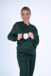  Moniel szoptatós melegítőszett rövid pulóverrel M és XXL méretben Basic Dark Green