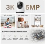 Mercusys AI домашна охранителна Wi-Fi Pan/Tilt камера Mercusys MC230 (MC230_VZ)