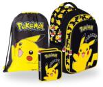 St. Majewski Pokemon iskolatáska szett kihajtható tolltartóval - Black (723749-3-szett) (723749)
