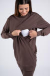  Moniel szoptatós melegítő szett hosszú pulóverrel XXL és XL méret Basic Chocolate