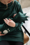  Moniel szoptatós melegítőszett hosszú pulóverrel XL és XXL méret Basic Dark Green
