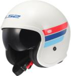LS2 Cască de motocicletă deschisă LS2 OF599 Spitfire II Retro alb-albastru-roșu (LS365992102-MASTER) - motozem - 632,40 RON