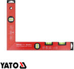 TOYA YT-70744 derékszögű vízmérték, alu profil, 4 libella - 30x40 cm (YT-70744)