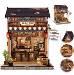 Bedee Fából készült miniatűr Izakaya szett retro bájjal és világítással Puzzle
