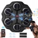  3 sebességes Bluetooth box tárcsa zenével és ütésszámlálóval, fekete (tarcza bokserska treningowa bluetooth)