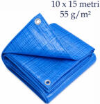  Prelata PE cu inele metalice rezistente, 10x15 m, protectie sporita, densitate 55 g/mp (WM55.10x15.BLUE)