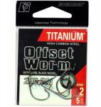 Robinson Haczyki Titanium Offset Worm 295 #2/0 5szt (295 BN)