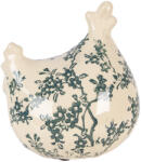 Clayre & Eef Figurina Gaina ceramica bej verde 12x11x13 cm (6CE2396)