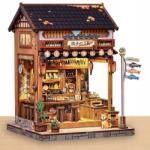 Bedee Japán Könyvsarok Miniatűr 3D házikó Led lámpákkal Ajándék (apoński Domek Izakaya LED DIY)