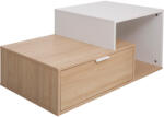 FDY Masuta Cafea Volt PAL Stejar-Alb Dim 90x50x40 Cm Masa de cafea